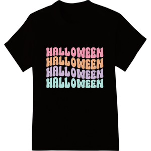 Custom t shirt prints design - Colorful Halloween Typography - Fun & Festive Design