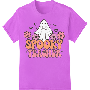 Spooky Teacher Ghost: Hauntingly Cute Halloween DTF Print showcasing advanced DTF printing experts technology