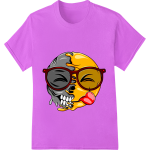 Durable DTF printing technology applied to Edgy Skull with Shades DTF Print Heat Transfer by Super DTF