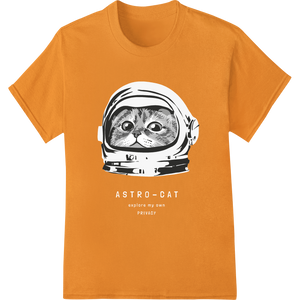 Intrepid Cat Astronaut Sketch - Super DTF Heat Transfer showcasing advanced DTF technology technology