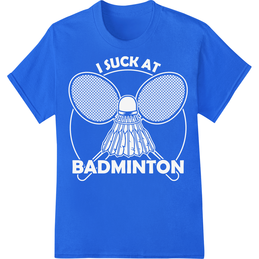 Sleek Badminton-Inspired Texture Print | Super DTF Transfer on blue shirt - SUPERDTF-DTF Prints-DTF Transfers-Custom DTF Prints