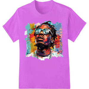 Vibrant Abstract Portrait - Colorful Graffiti-Inspired Art made with premium apparel decoration