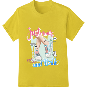 Just Smile: Adorable Easter Sneakers DTF Print Transfer - High-quality DTF transfers