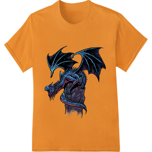 Durable vibrant DTF prints applied to Fierce Blue Fantasy Dragon DTF Print Heat Transfer