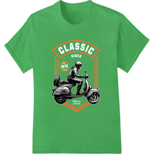 Cutting-edge t shirt prints featured on Ride in Style: Classic Motorcycle Silhouette DTF Print