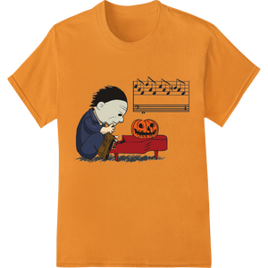 Skeletal Pianist's Halloween Pun: Choke on this showcasing advanced professional DTF printing technology