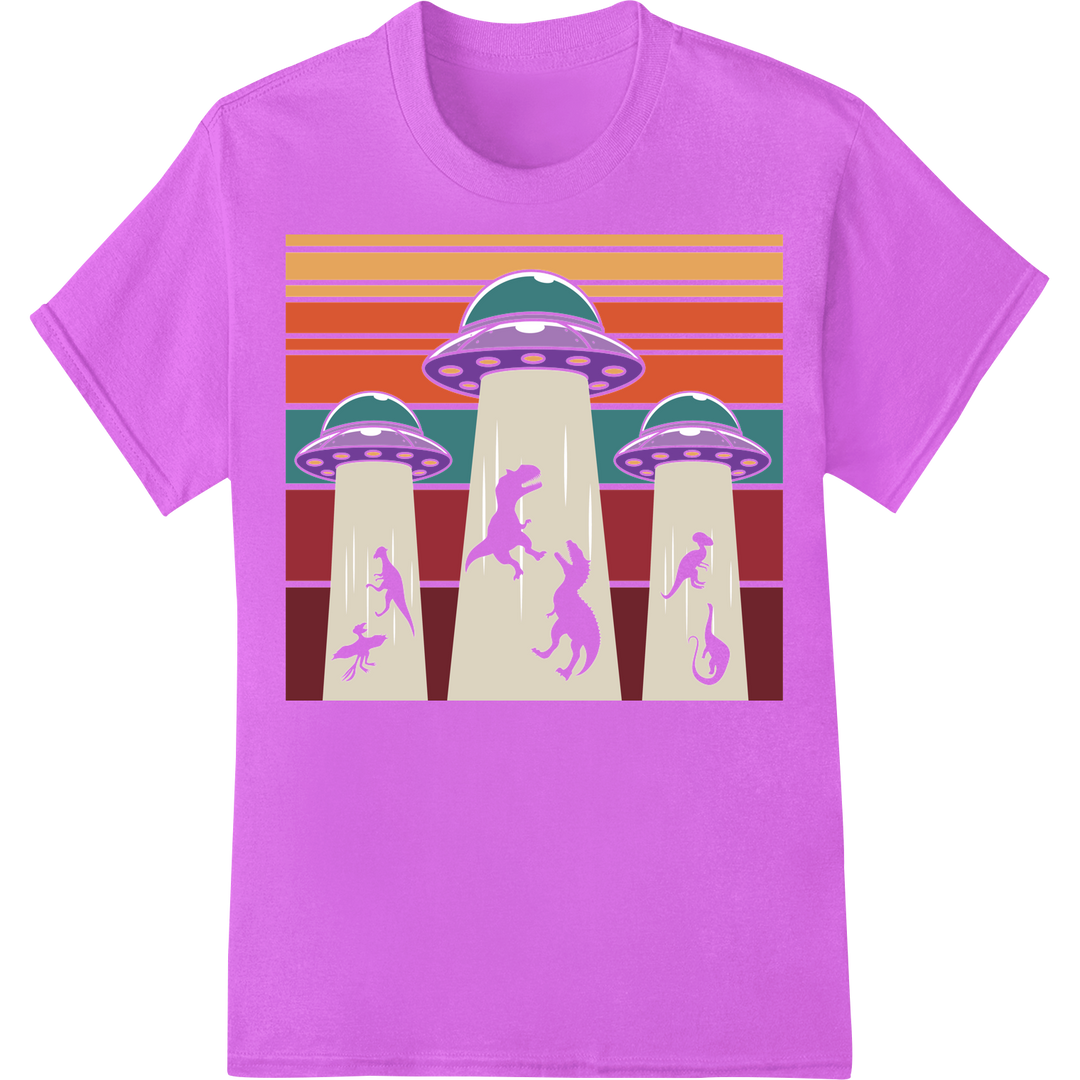 Retro Alien Invasion: Sarcastic UFO DTF Print Heat Transfer on purple shirt - SUPERDTF-DTF Prints-DTF Transfers-Custom DTF Prints