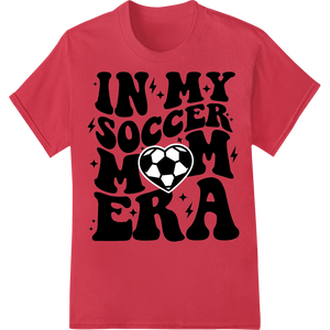 Personalized apparel decoration design for Proud Soccer Mom Heart Design DTF Print Heat Transfer