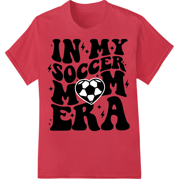 Personalized apparel decoration design for Proud Soccer Mom Heart Design DTF Print Heat Transfer