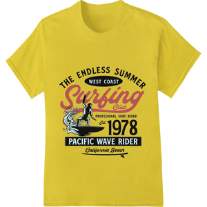 Vintage Endless Summer West Coast Surfing Club 1978 enhanced with professional DTF technology