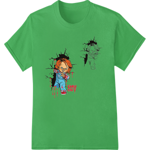 Killer Chucky: Terrifying DTF Print Heat Transfer enhanced with professional custom DTF designs