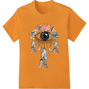 Unique garment printing for Floral Dreamcatcher Eye: Mystical DTF Print Heat Transfer