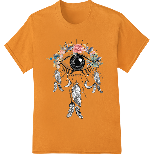 Unique garment printing for Floral Dreamcatcher Eye: Mystical DTF Print Heat Transfer