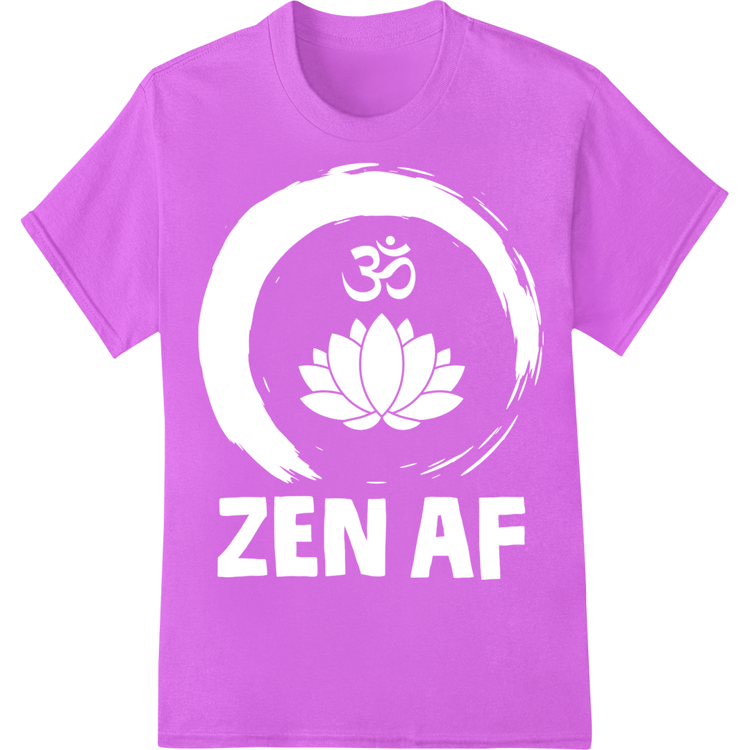 Embrace Zen Style: Yoga Silhouette Pattern DTF Print on purple shirt - SUPERDTF-DTF Prints-DTF Transfers-Custom DTF Prints