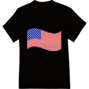 Innovative DTF printing technology design on Bold Patriotic American Flag DTF Print Heat Transfer