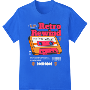 Retro Rewind: Vintage Cassette Mixtape Design with custom DTF printing experts artwork