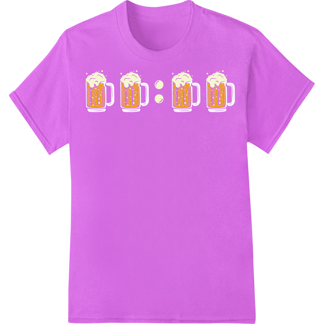 Cheers to Beers: Oktoberfest DTF Print Heat Transfer on purple shirt - SUPERDTF-DTF Prints-DTF Transfers-Custom DTF Prints