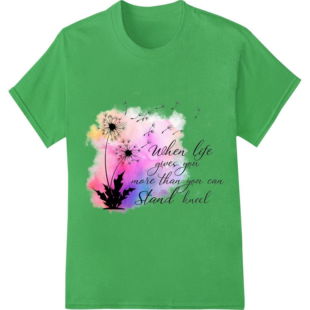 Inspirational Watercolor Christian DTF Print Heat Transfer on green shirt - SUPERDTF-DTF Prints-DTF Transfers-Custom DTF Prints