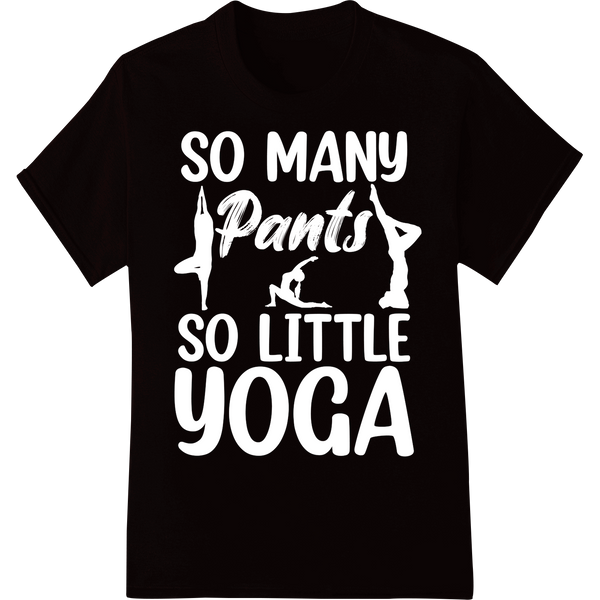 Minimalist Yoga Design - Versatile DTF Heat Transfer Print on black shirt - SUPERDTF-DTF Prints-DTF Transfers-Custom DTF Prints