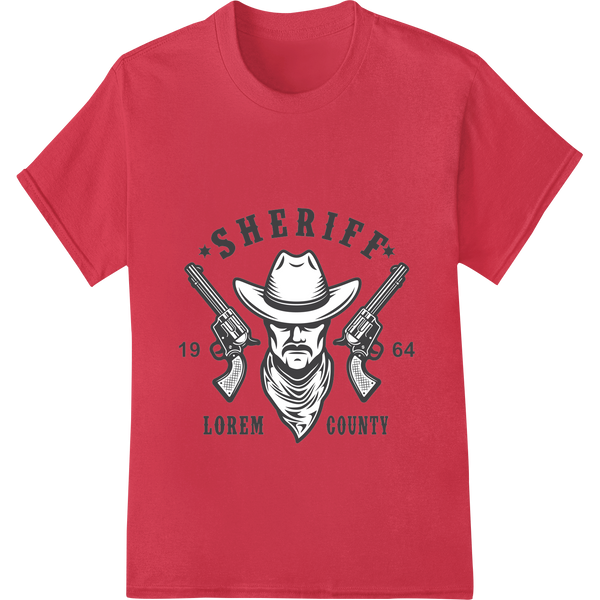 Cutting-edge custom print solutions featured on Vintage Sheriff Badge: Rugged Western Style