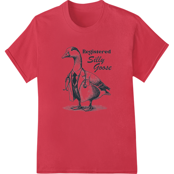 Dapper Goose: Quirky DTF Print Heat Transfer | Super DTF on red shirt - SUPERDTF-DTF Prints-DTF Transfers-Custom DTF Prints