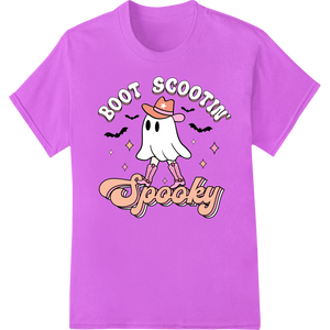 Personalized DTF print shop design for Boot Scootin' Spooky Ghost: Halloween DTF Print Heat Transfer