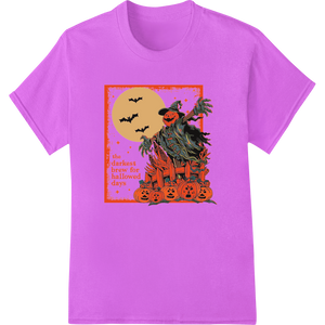 Vibrant high-quality t-shirt printing print on Spooky Pumpkin Halloween DTF Print Heat Transfer Design