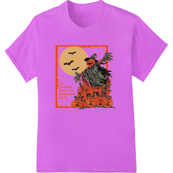 Vibrant high-quality t-shirt printing print on Spooky Pumpkin Halloween DTF Print Heat Transfer Design