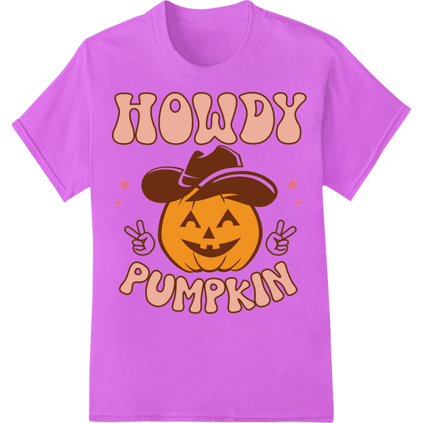 Adorable Howdy Pumpkin: Perfect for Halloween Fun with custom t shirt prints artwork