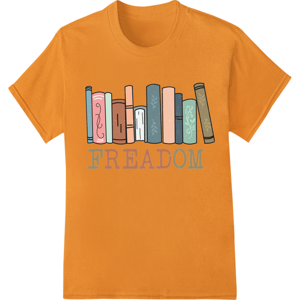 Unleash Your Love of Reading with this Book Lover Design on orange shirt - SUPERDTF-DTF Prints-DTF Transfers-Custom DTF Prints