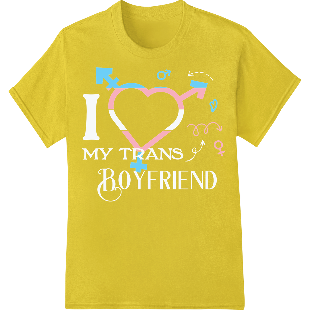 Vibrant LGBT Heart Design DTF Print Transfer | Pride Month on yellow shirt - SUPERDTF-DTF Prints-DTF Transfers-Custom DTF Prints