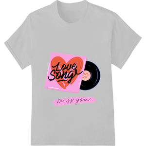 Love Song: Heartfelt Valentine's Day Heat Transfer with custom durable print transfers artwork