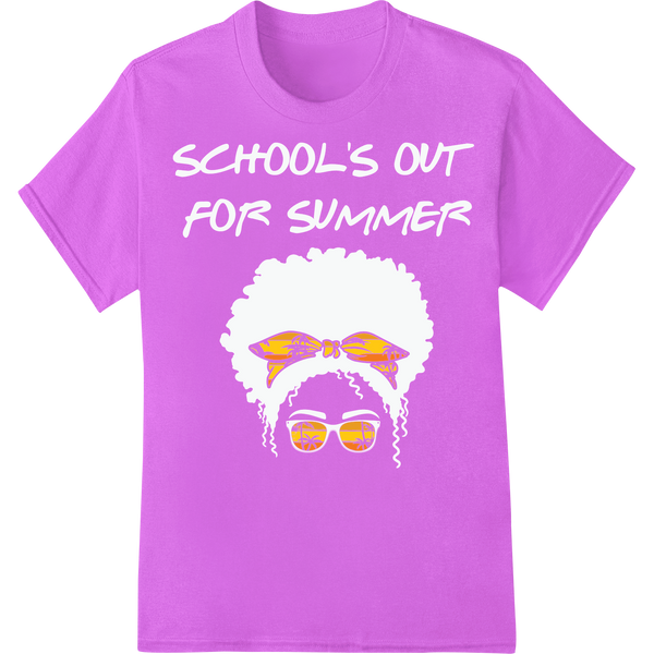 Retro Summer Sunglasses DTF Print Heat Transfer on purple shirt - SUPERDTF-DTF Prints-DTF Transfers-Custom DTF Prints