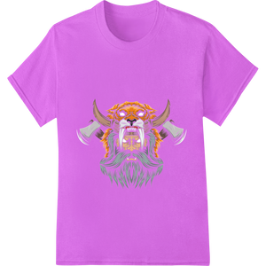 Fearsome Viking Warrior Vector Illustration Heat Transfer enhanced with professional DTF transfers