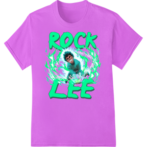 Expert DTF transfers craftsmanship on Electrifying Rock Lee Anime DTF Print | Naruto Fan Must-Have