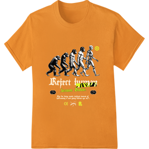 Humorous Halloween Evolution 'Jamon Attack' DTF Print showcasing advanced t shirt prints technology