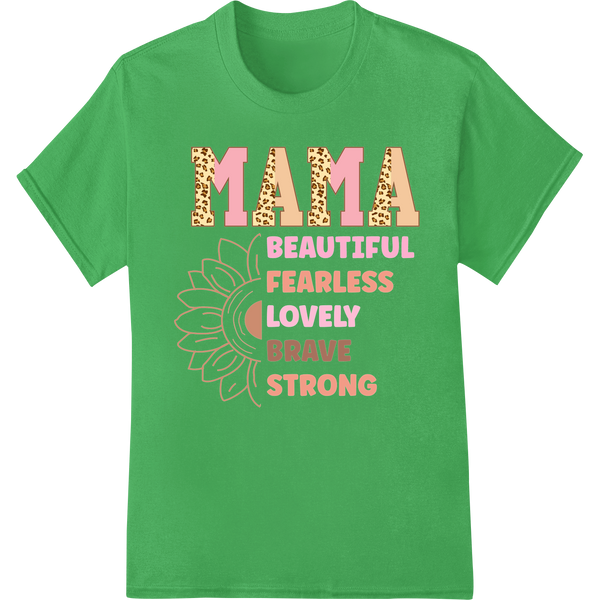 Fierce Mama Leopard Print | Mother's Day DTF Print Transfer on green shirt - SUPERDTF-DTF Prints-DTF Transfers-Custom DTF Prints