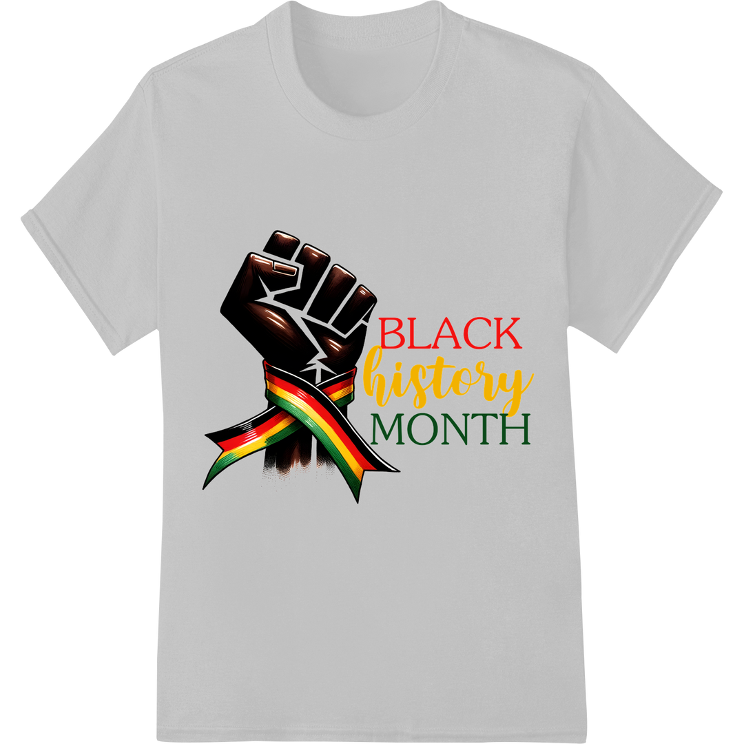 Empower with Pride: Bold Black History Month DTF Print on white shirt - SUPERDTF-DTF Prints-DTF Transfers-Custom DTF Prints