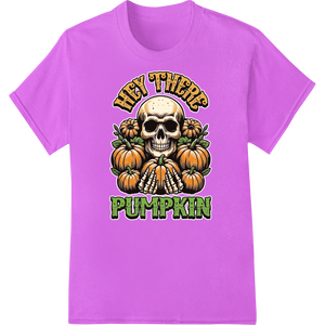 Vibrant custom DTF designs print on Spooky Pumpkin Skull: Halloween DTF Print Heat Transfer