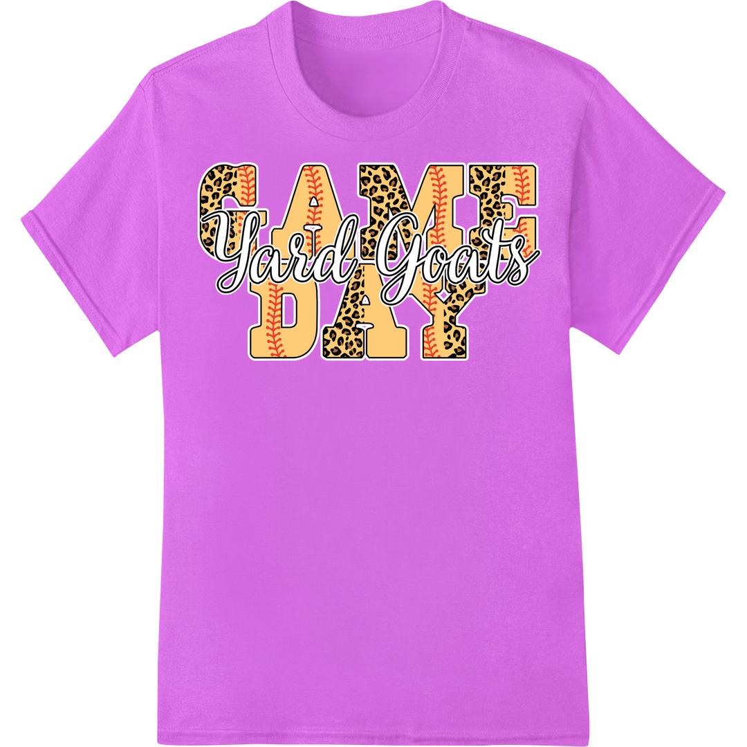 Game Day Baseball Leopard Print Heat Transfer - Bold on purple shirt - SUPERDTF-DTF Prints-DTF Transfers-Custom DTF Prints