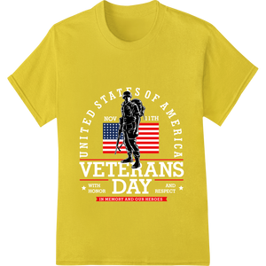 Expert heat transfer craftsmanship on Patriotic Soldier Memorial Day DTF Print Heat Transfer