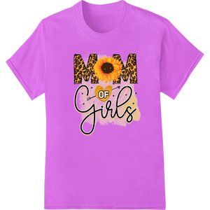 Unique DTF prints for Fierce Leopard Print Sunflower Mom of Girls Mother's Day