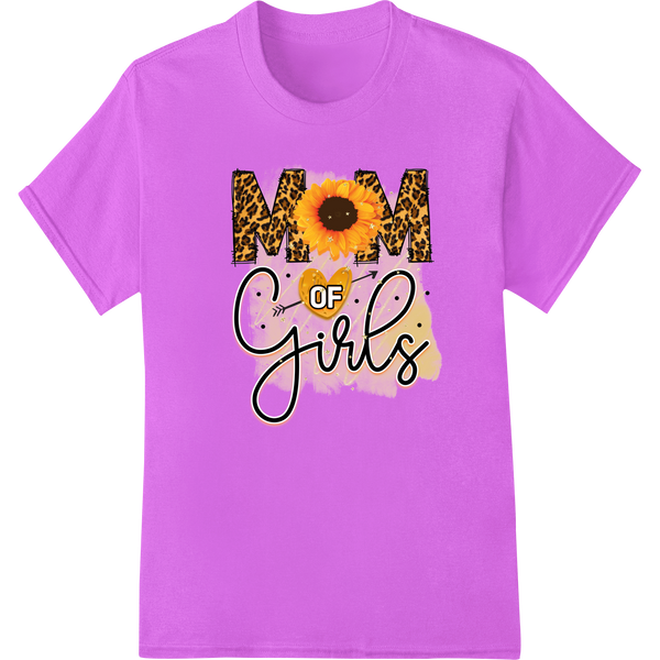 Unique DTF prints for Fierce Leopard Print Sunflower Mom of Girls Mother's Day