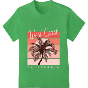 Premium quality DTF prints on Sunset Palm: Embrace the West Coast Vibe with Super DTF