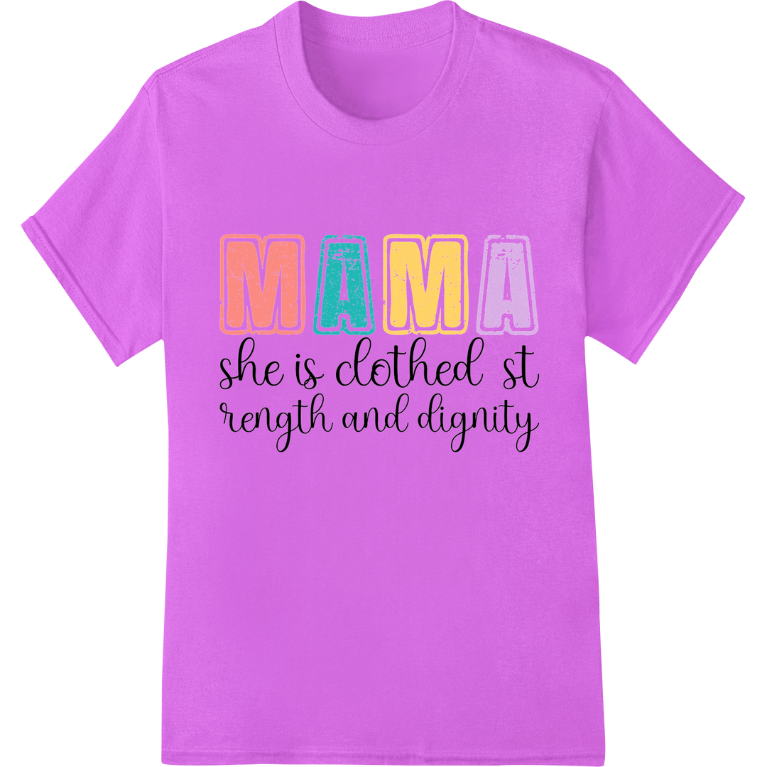 Vibrant Retro MAMA DTF Print Heat Transfer | Mother's Day on purple shirt - SUPERDTF-DTF Prints-DTF Transfers-Custom DTF Prints