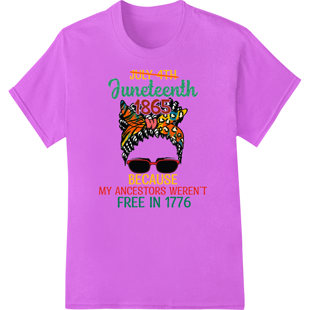 Juneteenth 1865 Freedom Print | African American Pride on purple shirt - SUPERDTF-DTF Prints-DTF Transfers-Custom DTF Prints