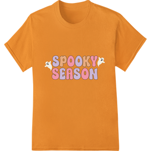 Pastel 'Spooky Season' Halloween Heat Transfer Design enhanced with professional DTF printing experts