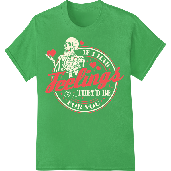 Feelings of Love: Heartfelt Valentine's Day DTF Print on green shirt - SUPERDTF-DTF Prints-DTF Transfers-Custom DTF Prints