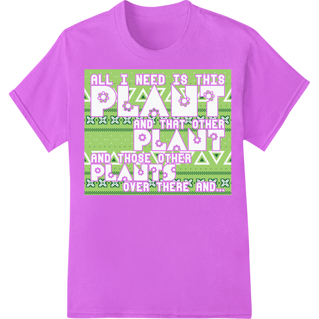 Plant Path: Eco-Friendly Earth Day Gardening DTF Print on purple shirt - SUPERDTF-DTF Prints-DTF Transfers-Custom DTF Prints