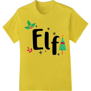 Unique custom print solutions for Enchanting 'Elf' Christmas Design for Festive DTF Prints